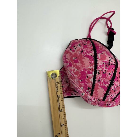 Apt. 9 Intimates Womens Bra Size 34B Pink Floral Black Padded Adjustable - Picture 8 of 10